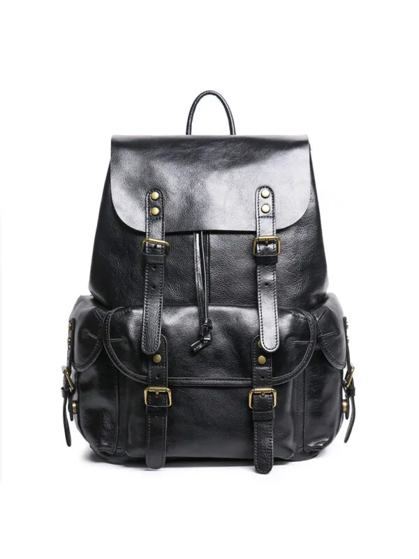 Leather Backpack for Men and Women