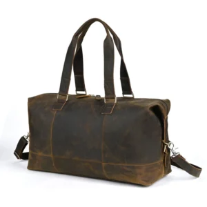 Leather Gym Sports Duffle Bag